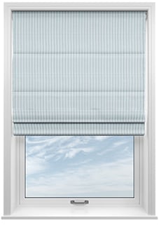 Nautical Stripes, Blue Sails - Motorised Roman Blind